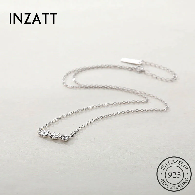 INZATT Настоящее серебро 925 пробы уникальный дизайн подвеска колье ожерелье для