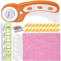 kaobuy 132pcs rotary cutter kit 45mm rotary cutter carving knife a4 cutting mat sewing pins for fabric leather diy sewing craft
