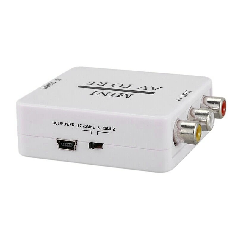 Мини HD видео конвертер коробка RCA AV CVSB к RF адаптер Поддержка 67 25 Mhz 61 скейлер ТВ