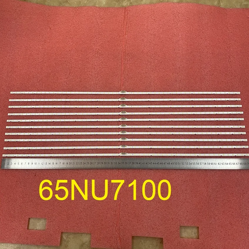 

10pcs/lot LED strip for Samsung 65NU7100 UN65NU7100 UN65RU7100 UN65NU6080 UN65NU6900 UN65RU7300 UE65NU7100 UE65NU7400U