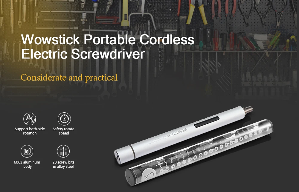 Wowstick 21 в 1 Прецизионная Мини Портативная Беспроводная электрическая отвертка