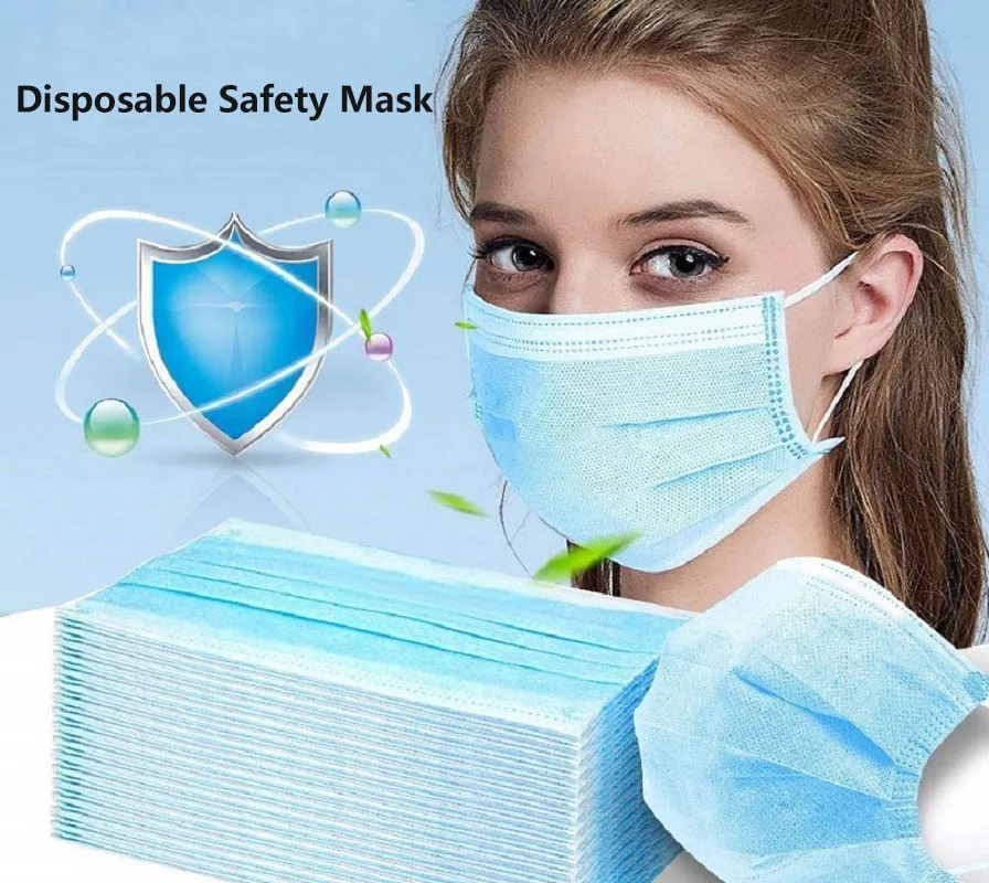 Маска одноразовая противотуманная Антивирусная с фильтром 200 шт.|Брекеты и