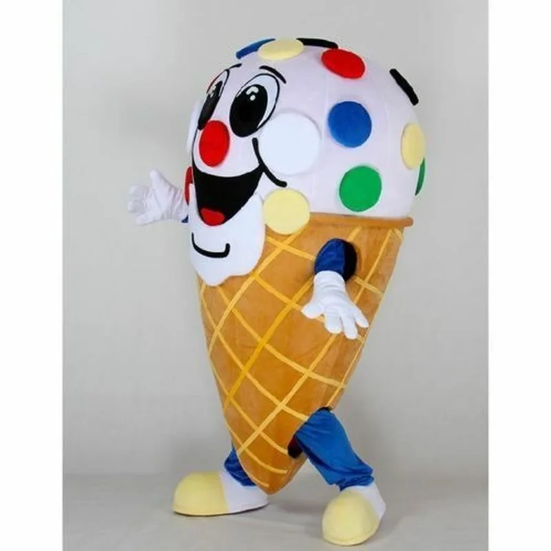 Костюм талисмана мороженого Ad вечерние магазин конус Ресторан парад