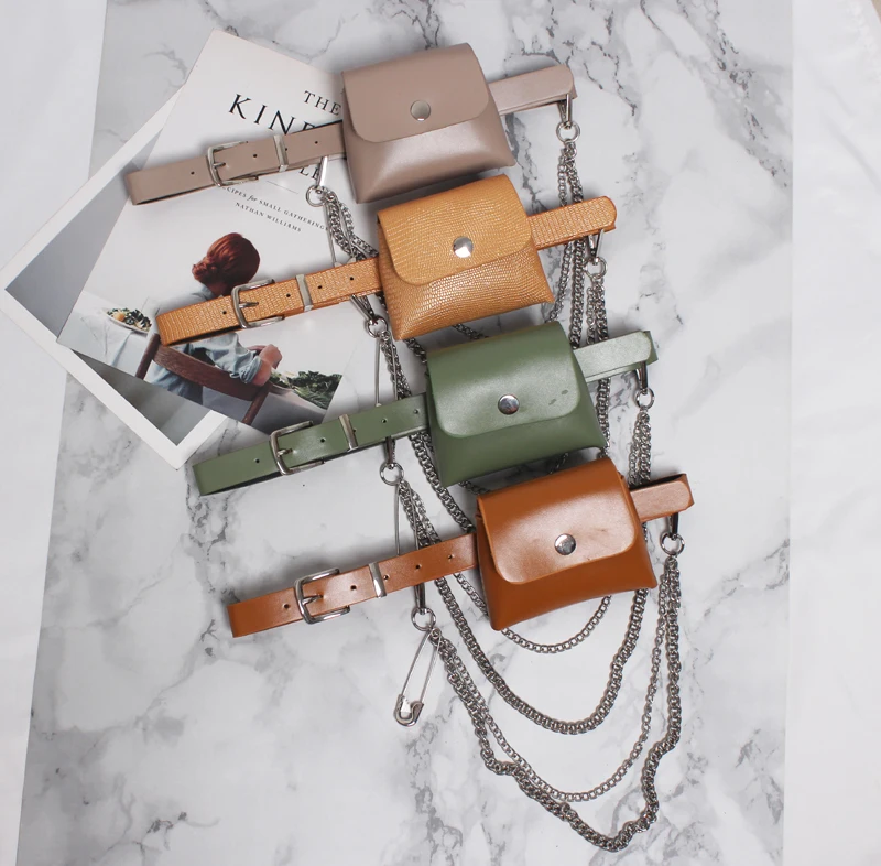 Забавная мини-сумка в Корейском стиле из искусственной кожи с большими шпильками