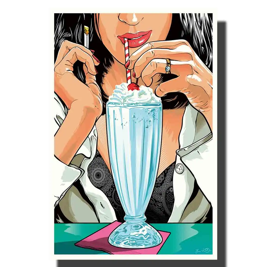 M361 Classic Horror Movie Pulp Fiction fabric Poster 24x36 12x18inch wall Pictures decoration | Дом и сад