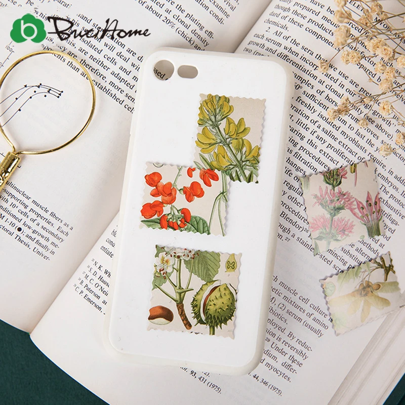 46 шт натуральный гимн коробки упакованы Стикеры завод наклейка для скрапбукинга