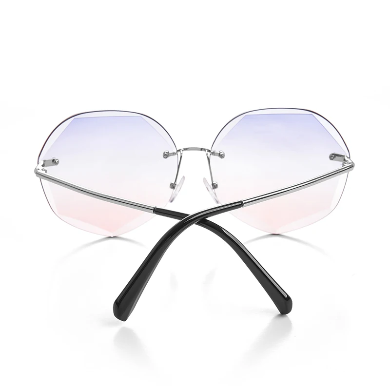 Женские солнцезащитные очки W &amp E без оправы с градиентной текстурой и