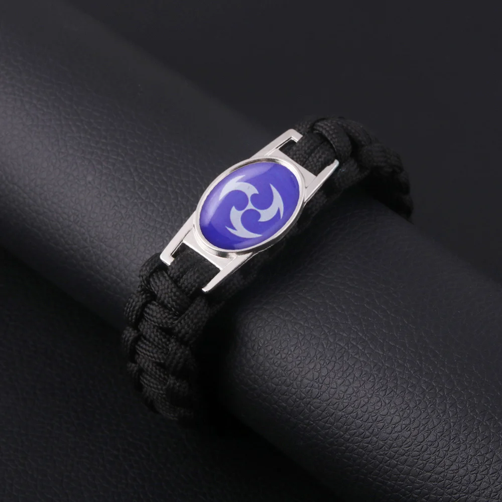 Браслет Genshin Impact В Стиле Аниме С Подвеской Боже Глаз 7-элементный Логотип