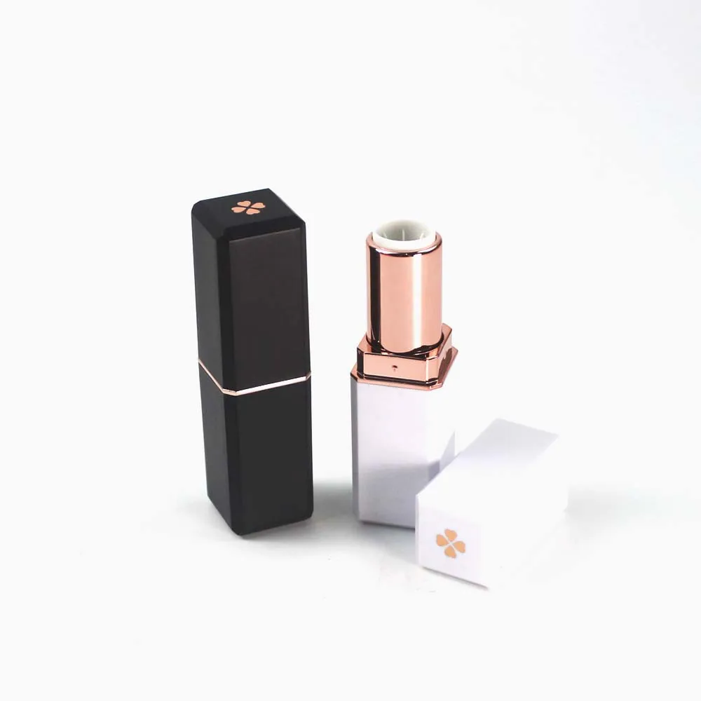 Пластик квадратный контейнер помады 12 1 размер чашки черный/белый пустой губы