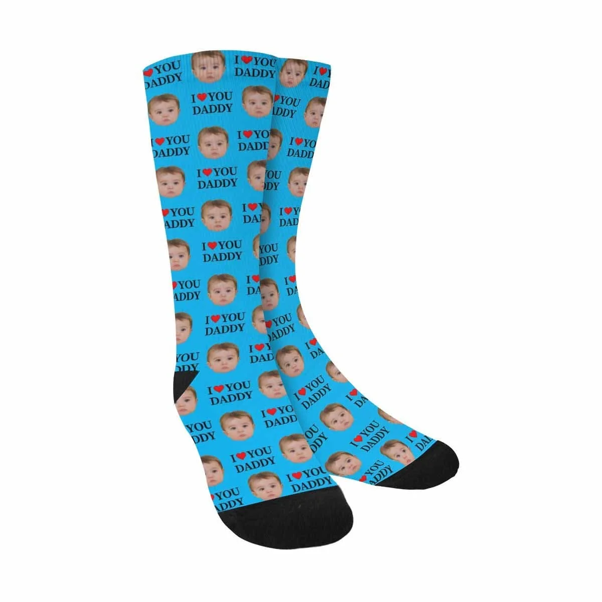 

Custom Face Blue Daddy Sublimated Crew Socks