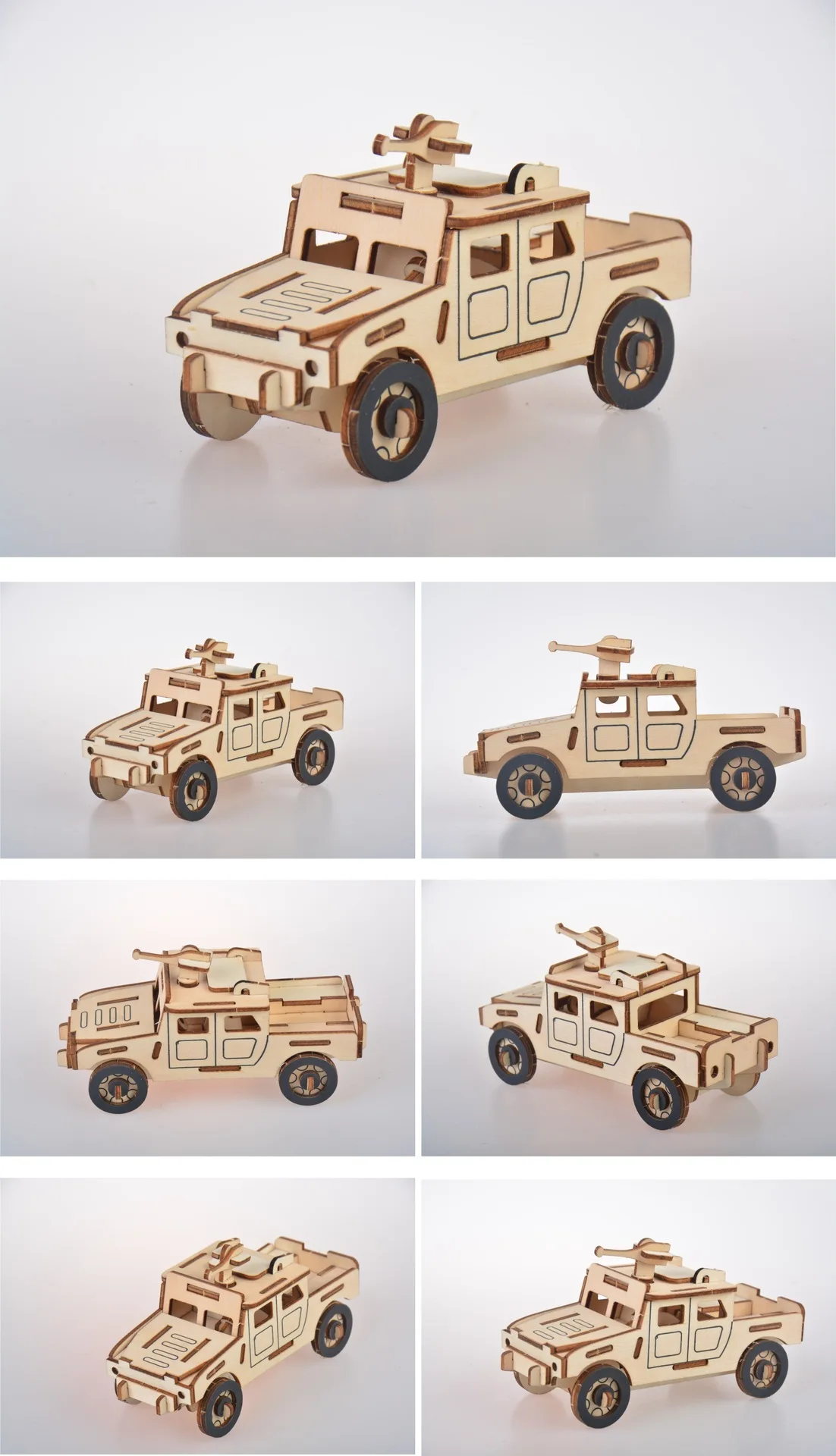Сборный Набор DIY 3D деревянные игрушки свирепый конь джип модель головоломка мини деревянные модели игрушки для детей Детские аксессуары ручной работы