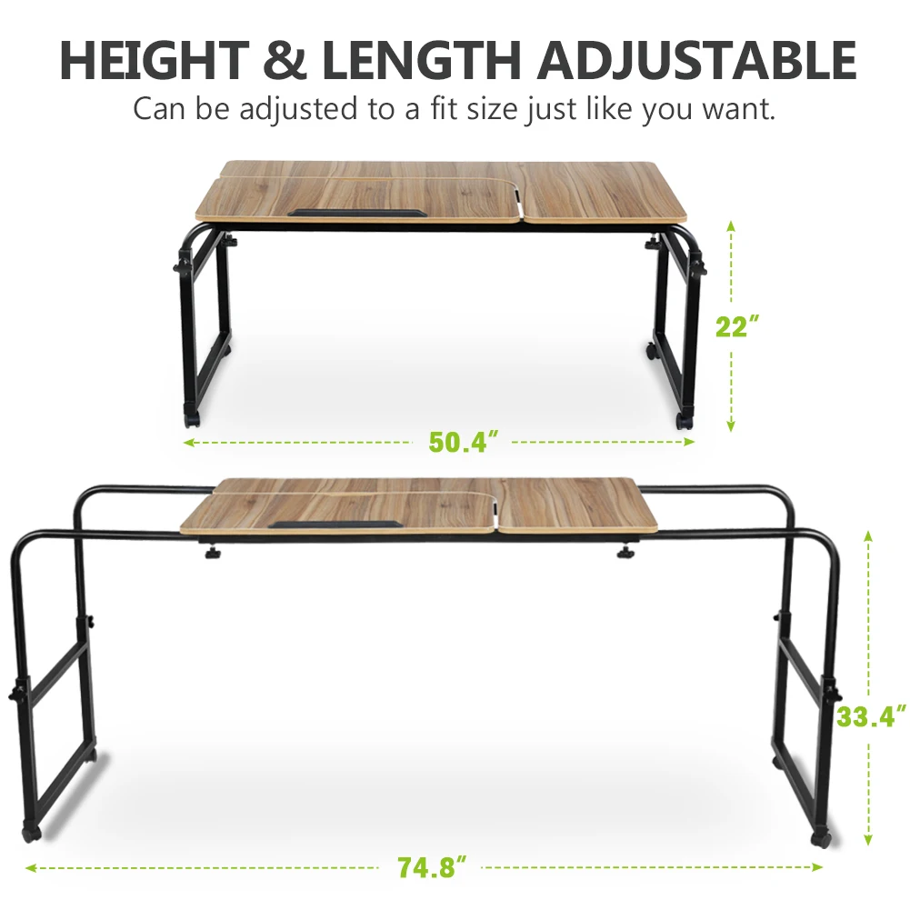 Регулируемый стол с колесами и наклонной подставкой|Пристенный столик| |