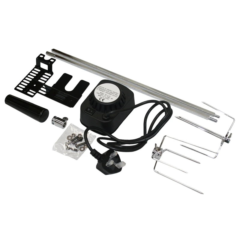 Bbq Barbecue Rotisserie Spit Universal Kit Bbq Motor for Electric Barbecue Uk Plug