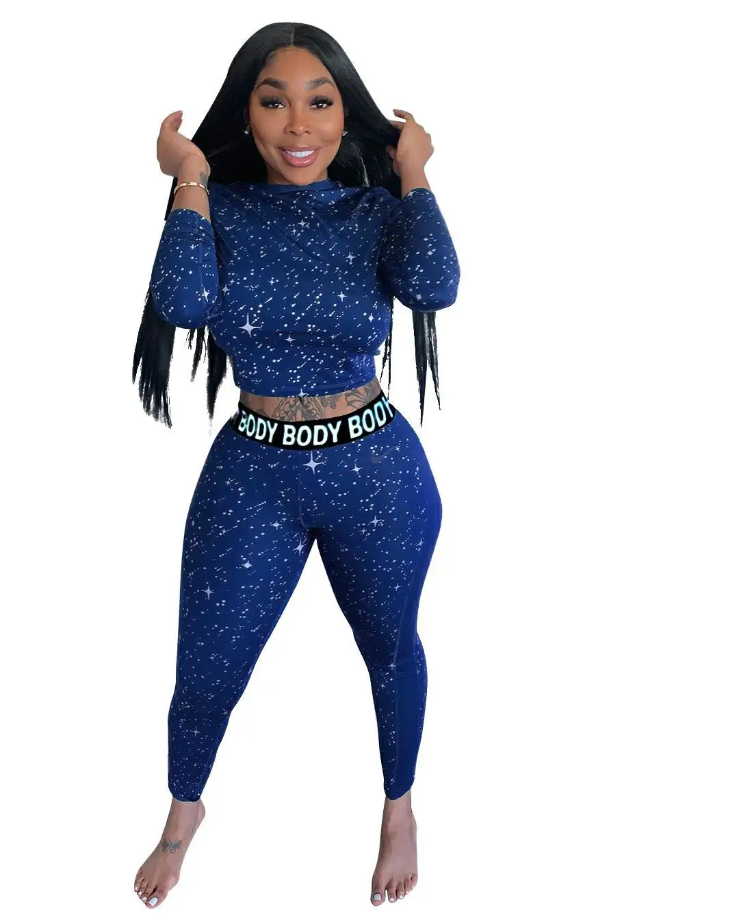 Осенний комплект из 2 двух предметов для женщин Одежда спортивного зала Фитнес