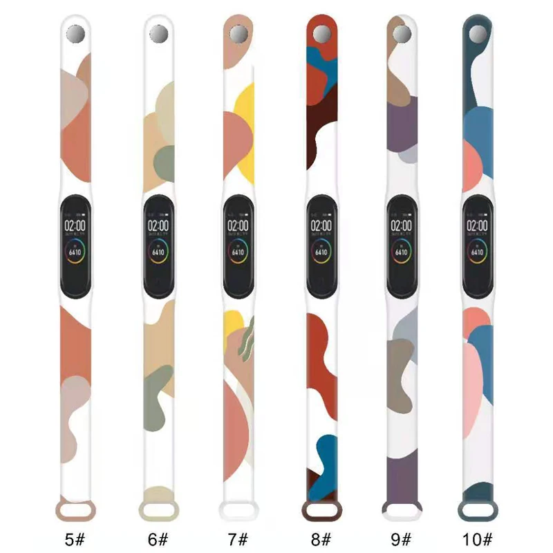 Ремешок для умных часов Xiaomi Mi Band 5 4 3 6 силиконовый | Наручные часы