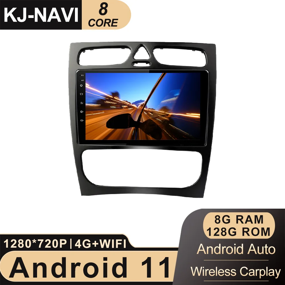 

Android 11 For Mercedes Benz C-Class W203 C200 C320 C350 CLK W209 2002-2005 Multimedia Car Video Player Navigation GPS No 2 Din