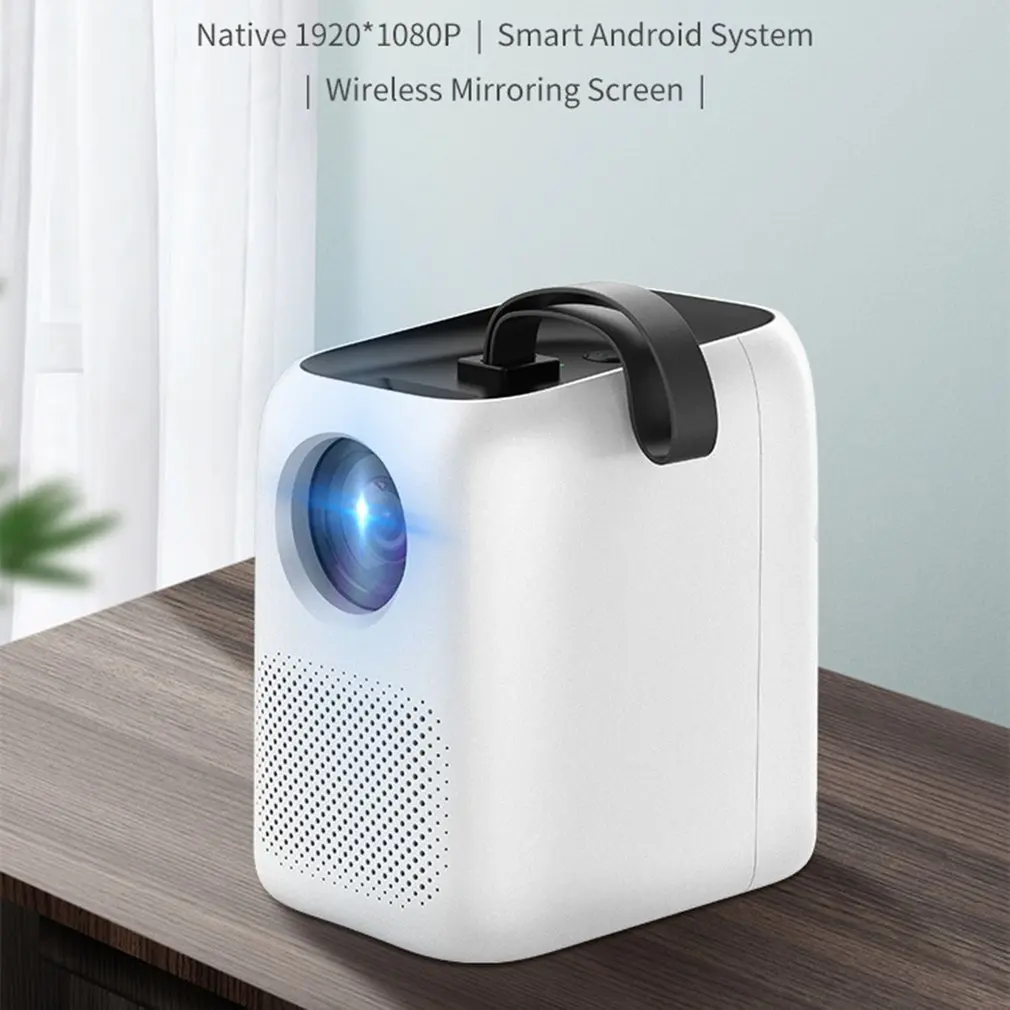 

Проектор Yj800 серии 75 Вт, беспроводной портативный смарт-проектор высокого разрешения HD 1080P с Wi-Fi и одинаковым экраном для дома и спальни