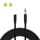 Удлинительный кабель для наушников 3 м5 м, разъем 3,5 мм штекер-гнездо, AUX-кабель, mF, аудиокабель, удлинитель для стерео наушников, кабель 3,5 мм