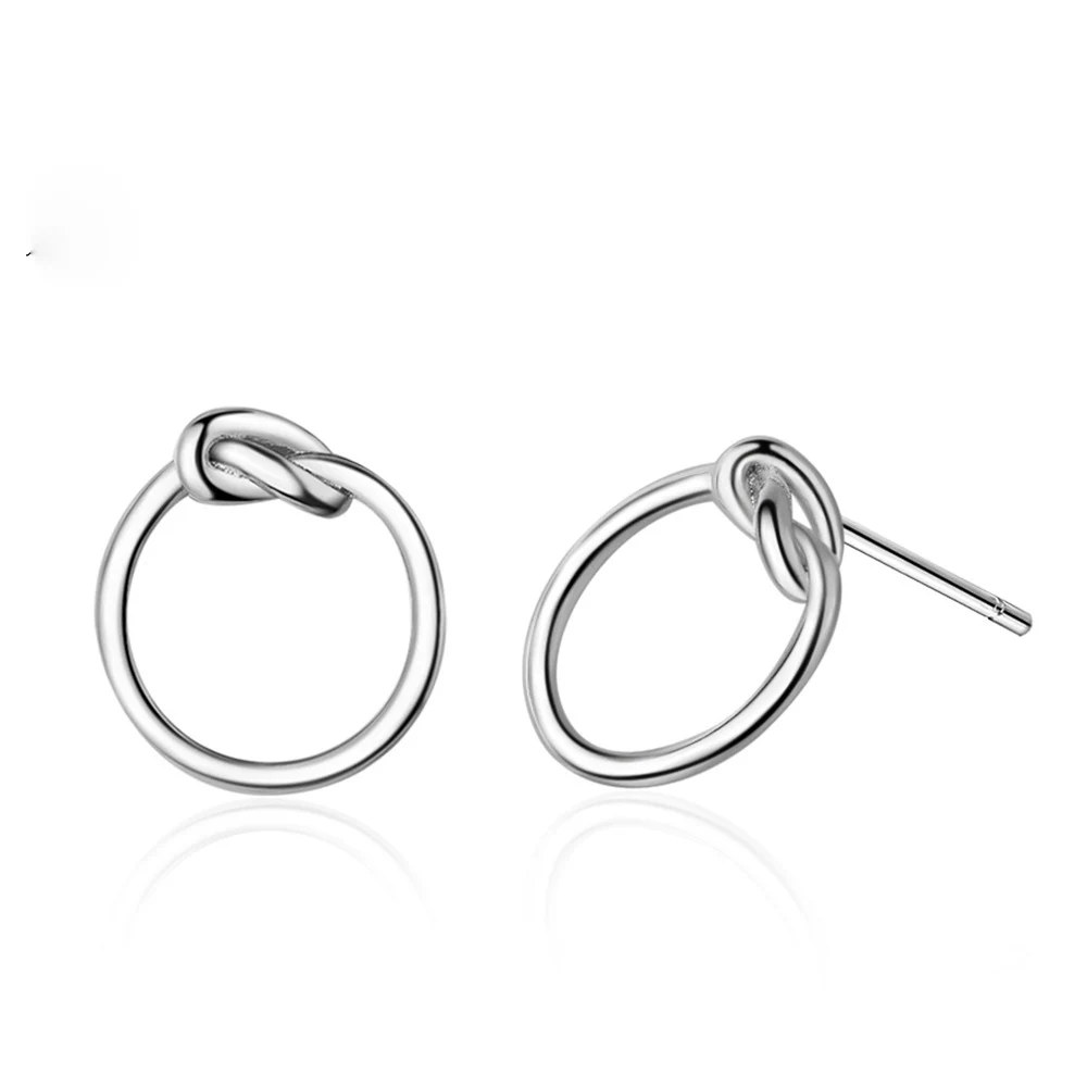 Корейские минималистичные Круглые Женские серьги-гвоздики | Украшения и