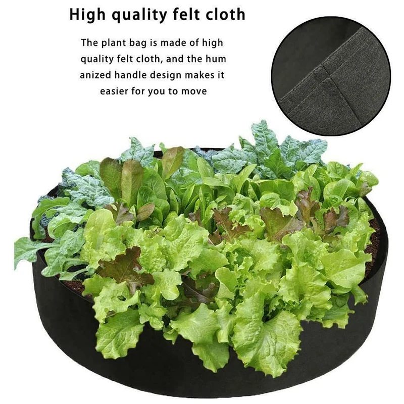 

2PCS Plant Bed Garden Flower Planter Elevated Vegetable Box Round Planter Garden Bed Bag for Herb Flower Vegetable