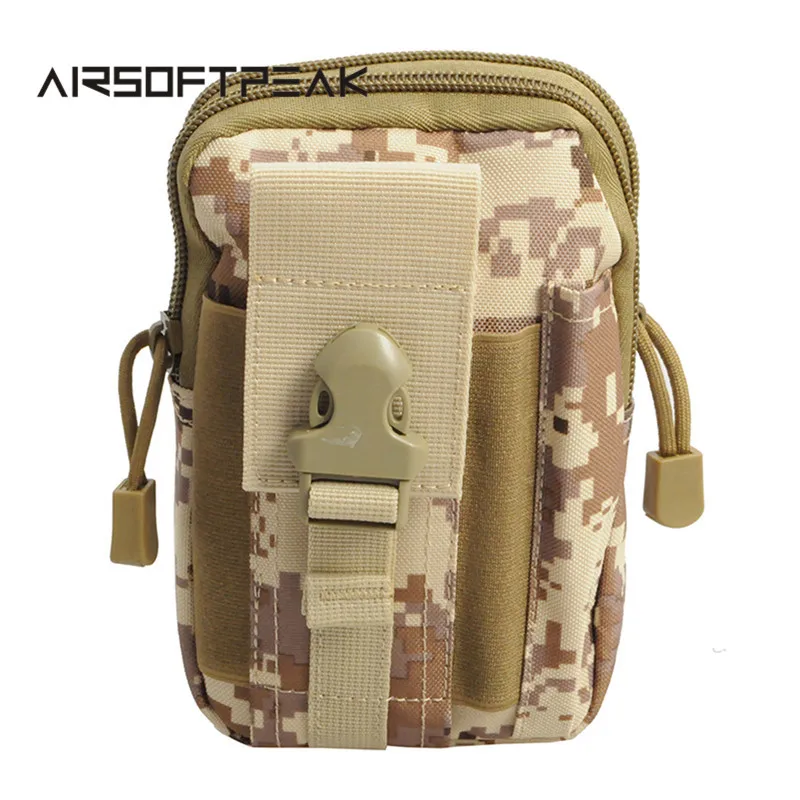 Digi Desert AIRSOFTPEAK Тактический мешок Molle Поясная сумка Спортивный подсумок Военный комплект Телефонный чехол для Iphone 7 Сумки для охоты - Цвет: Digi Desert