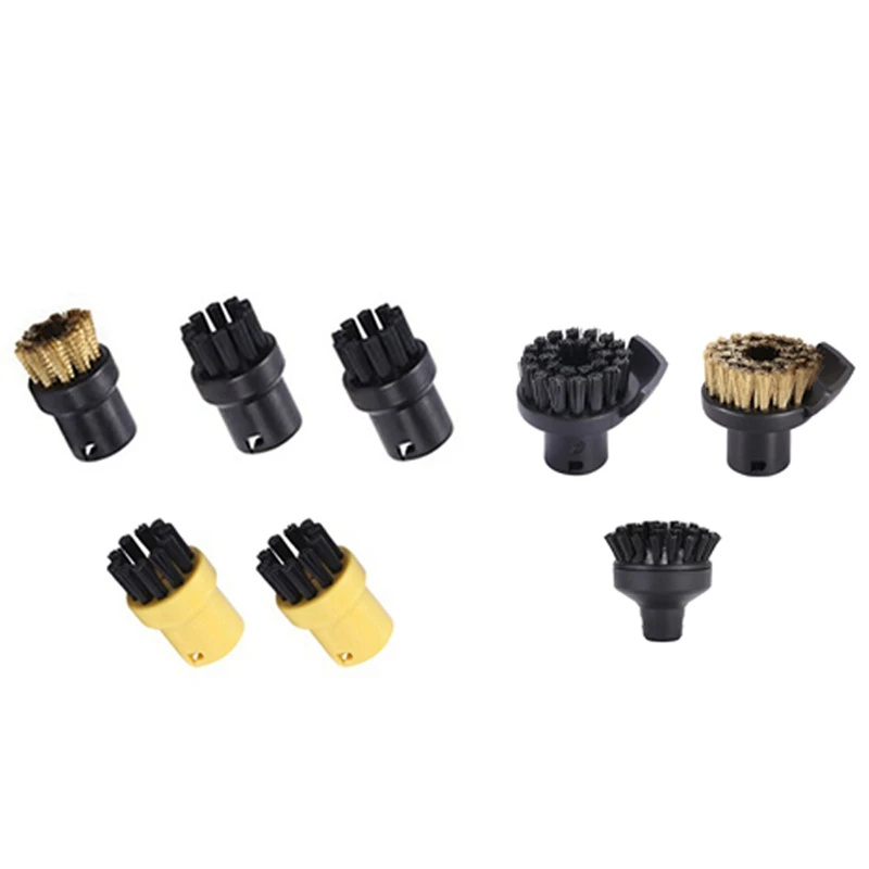 

3X Steam Cleaner Spare Brush For KARCHER SC1/SC2/SC3/SC4/SC5 & 5Pcs Clean Doll Nylon & Brass Brush Nozzle