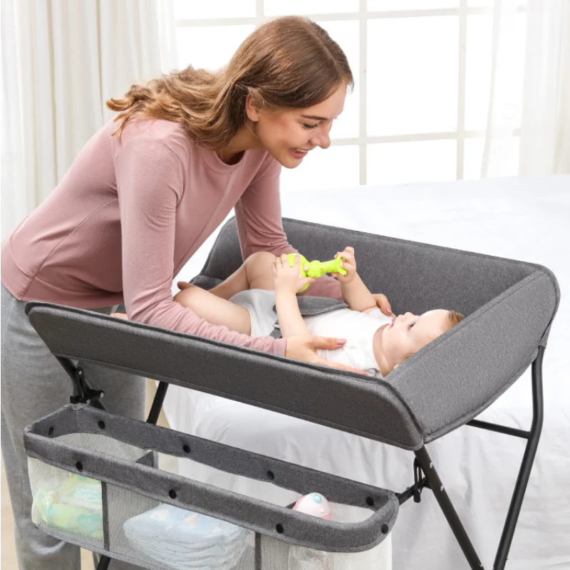 Baby Nursing Table Foldable Baby Diaper Changing Bathing Table Newborn Touching Massage Table Multifunctional