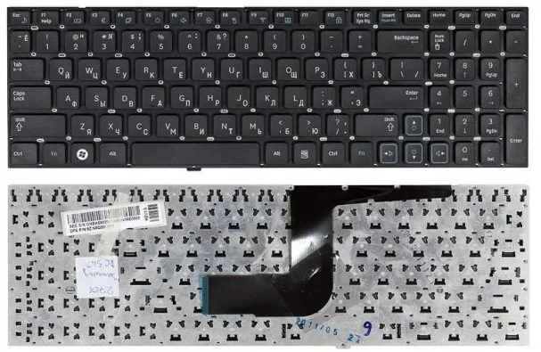 Клавиатура для ноутбуков Samsung RC508 RC510 RC512 RV509 RV511 RV515 RV520 Series Русская Чёрная p/n: