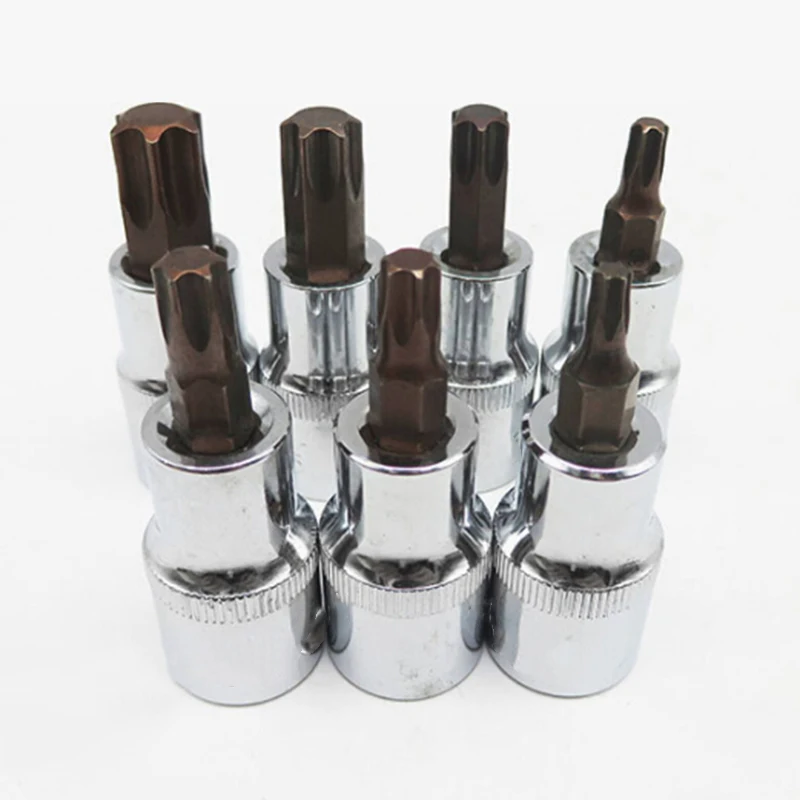 1 шт. 37 мм 1/4 дюймов Dr гаечный ключ T8/T10/T15/T20/T25/T27/T30/T40 короткие Torx Бит Разъем Разъемы