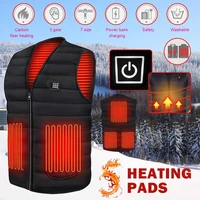 mens heating vest outdoor usb electric winter thermal cloth feather camping hiking skiing warm hunting jacket oversized 4xl