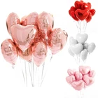 10 шт мульти цвета розового золота в форме сердца фольгированные гелиевые шары шар День рождения украшения для детей и взрослых, на свадьбу, День Святого Валентина, воздушные шары