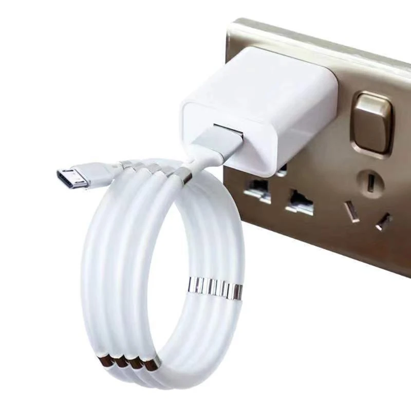 

Magnetic Absorption Retractable and Fast Charger Type-C Cable for All i-Products