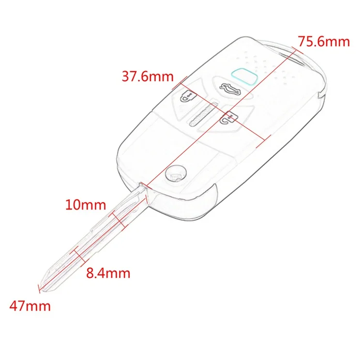 Складной Корпус для ключей Yetaha 3 + 1 4 кнопки чехол брелок Mitsubishi Galant Eclipse Lancer endeaver