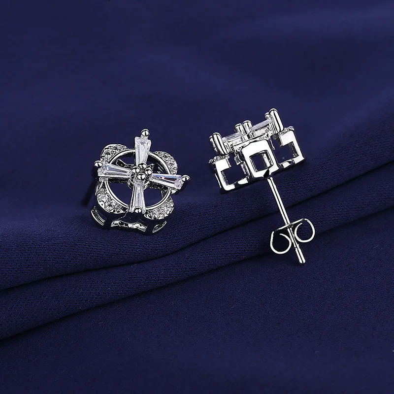 

Изысканные полностью циркониевые серьги, модные изысканные циркониевые серьги для женщин, модные дикие свадебные аксессуары