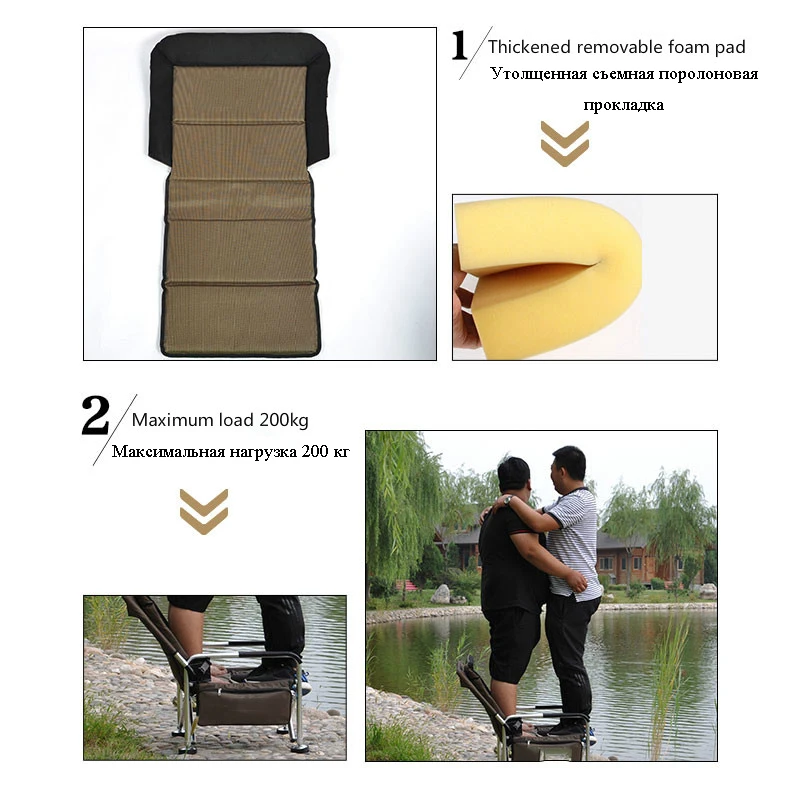 Европейский набор рыболовных стульев многофункциональные портативные складные