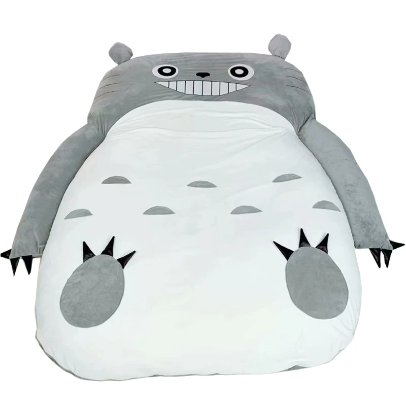 Последние дешевые 0,8*1,2 м Мой сосед Тоторо татами спальная кровать Beanbag диван для ребенка теплый мультфильм Тоторо спальный мешок матрас
