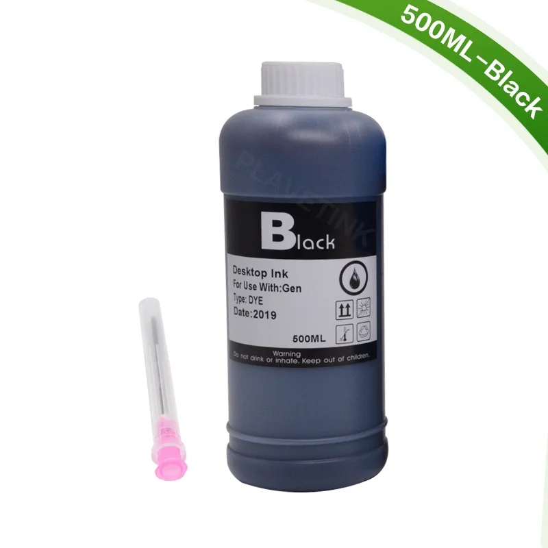Black Plavetink 500 мл бутылки цветной струйный принтер комплекты для заправки чернил для Brother LC123 LC223 LC65 LC75 LC3219 СНПЧ бак заправка картриджа - Цвет: Black