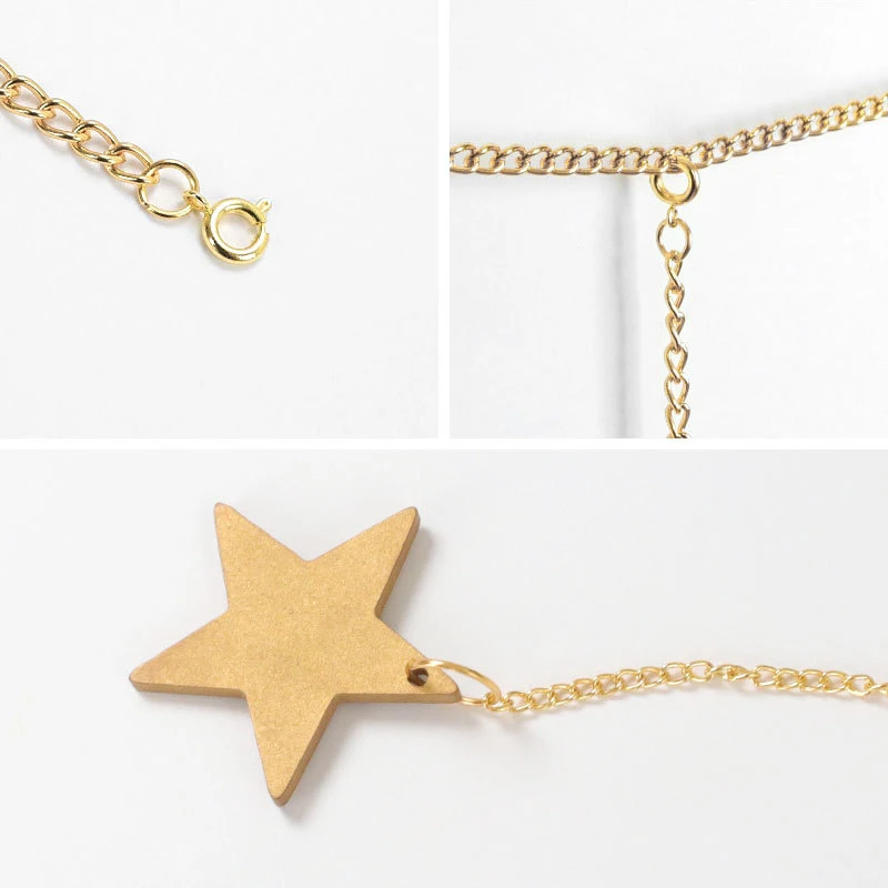 Витрина для фотографий деревянная гирлянда со звездами фазой Луны и цепочками