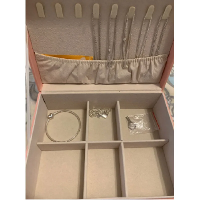 

2020 New Double-Layer Velvet Jewelry Box European Jewelry Storage Box Large Space Jewelry Holder Gift Box