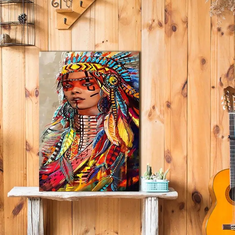Kopen Wall Art Canvas Inheemse Indiase Schilderkunst Posters Prints Art Painting Voor Woonkamer Home Decor 1T