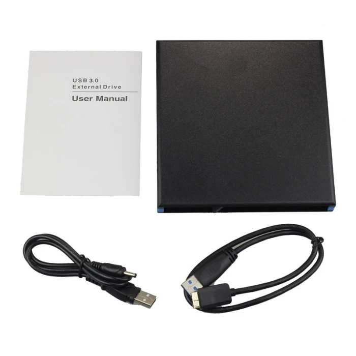 Роскошный USB 3,0 внешний корпус HDD чехол для CD DVDRW Blue Ray 12,7 мм SATA Drive VDX99