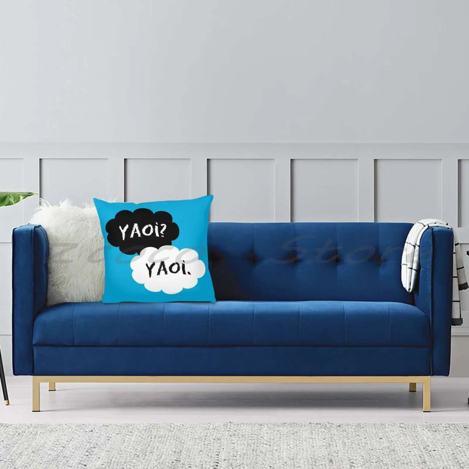 Yaoi? Yaoi. Чехол для телефона из льняной плюшевой бархатной ткани с принтом на заказ