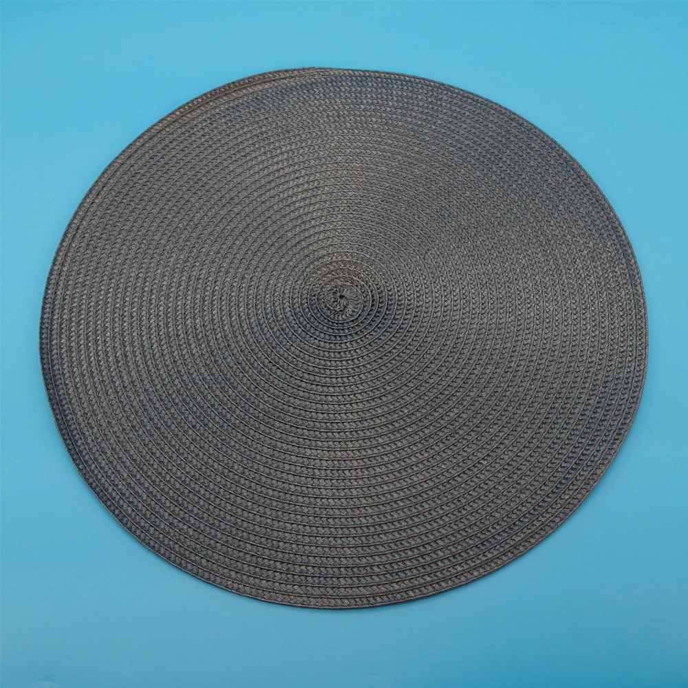 New Color Knitted by Cotton Thread PP Round Placemat Tischset Plakedo Tovagliette Brikker Tabletit Plata for Dining Table - Цвет: grey