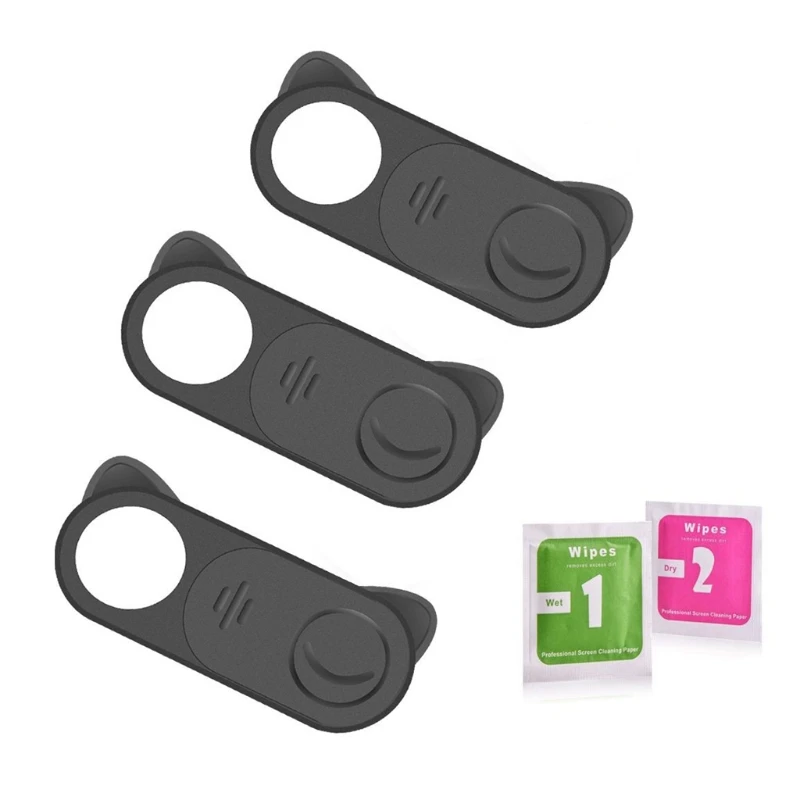 

Universal Anti-peep Webcam Covers, 2/3/5pcs Shutter Sliding Stickers ABS Material for Smart Phones, PCs & Computers