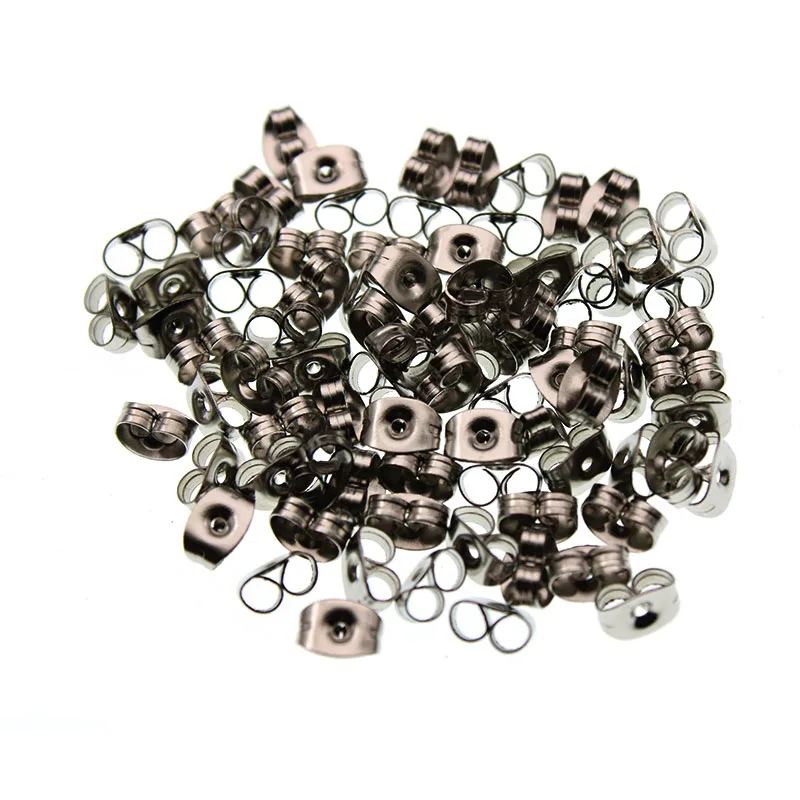 100 шт./лот золотые серебряные серьги бабочки застежки для сережек сделай сам