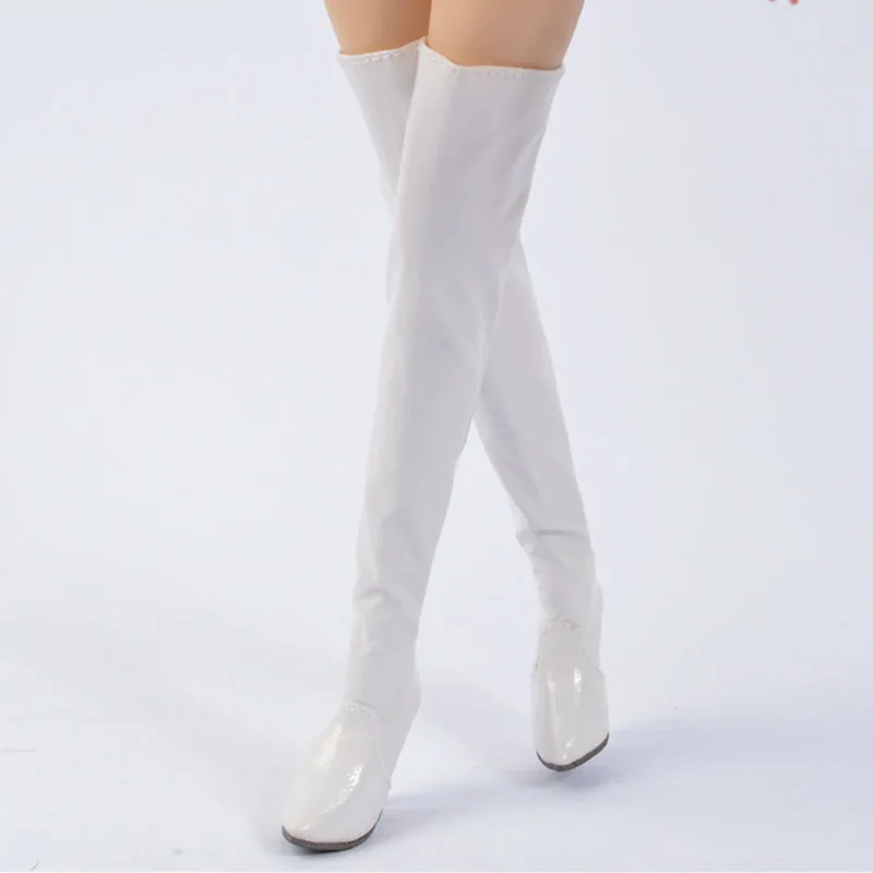 

1:6 Soldier Boots Female Soldiers Hollow Leather Shoes Model Black/White Boot Model Fit For 12inch Glue Female Body m3