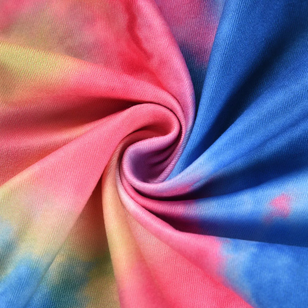 

Women's Tie Dye T-Shirts Autumn/Spring Long Sleeve Casual Streetwear Lady Colorful Fashion Pullover Base Tops Plus Size S-2XL