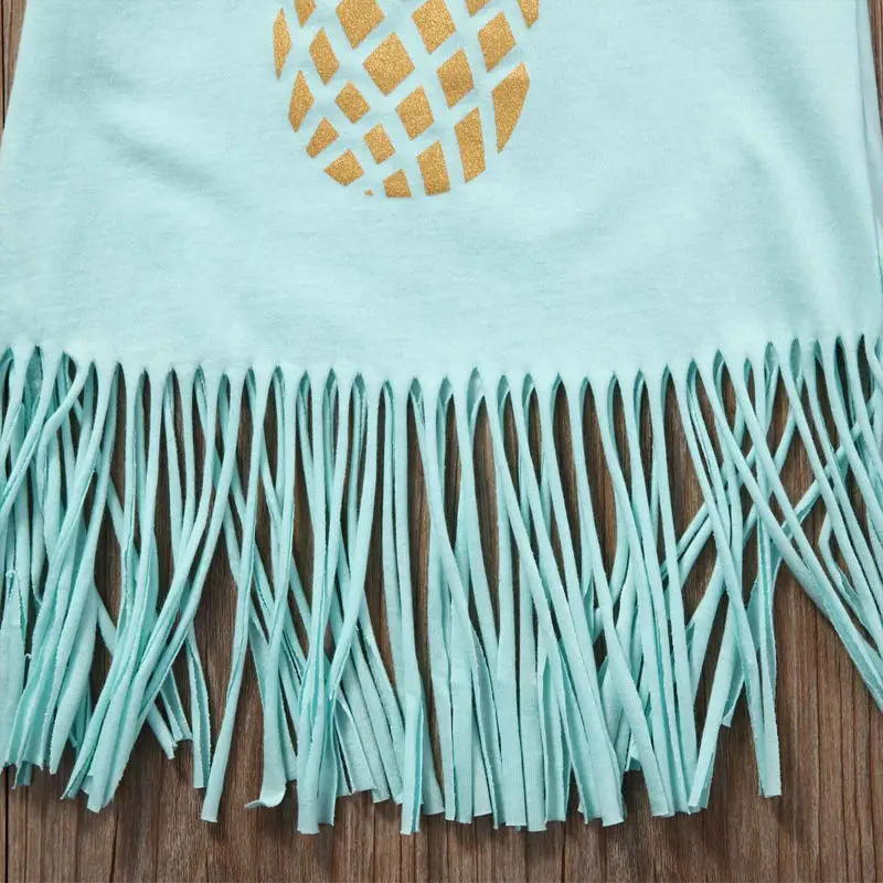 Сарафан Детский хлопковый без рукавов с бахромой | Детская одежда и обувь