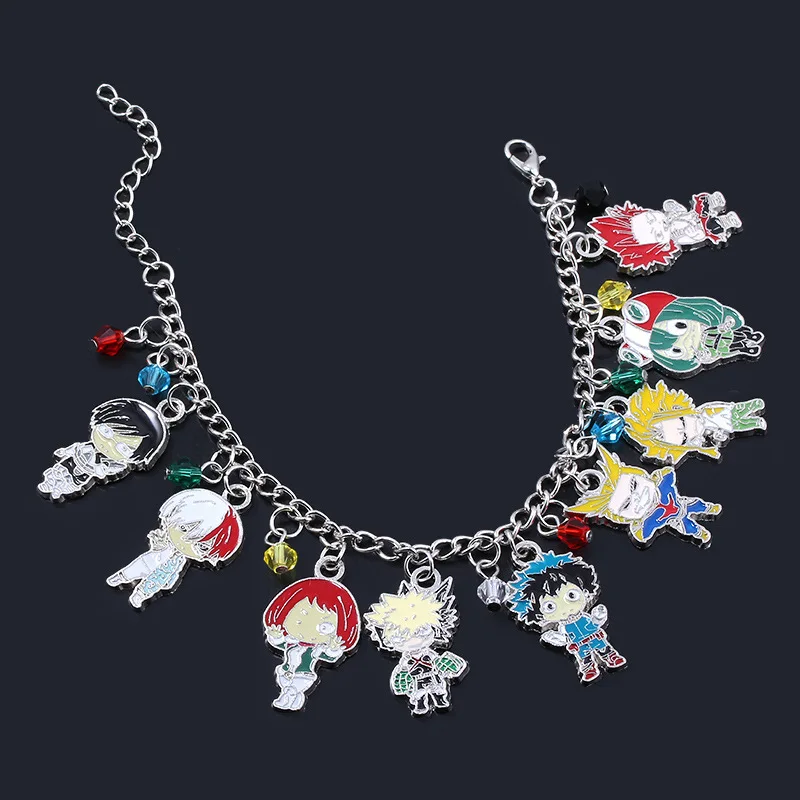 

Anime My Hero Academia Charm Bracelets Boku No Hero Academia Midoriya Izuku Deku Bracelet Bangle Metal Alloy Jewelry sets Gifts