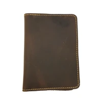 leather short card wallet unisex men travel passport wallets